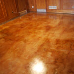 Acid Stained Concrete Home Floor