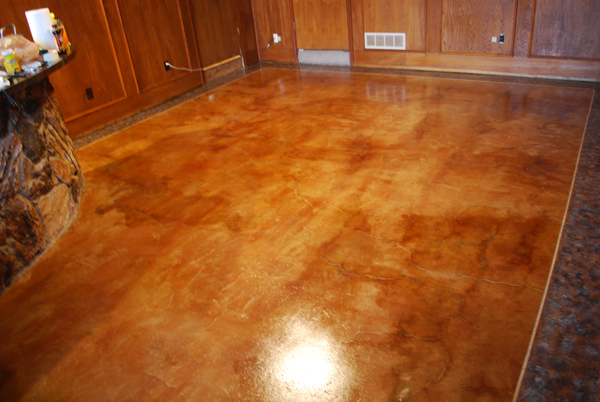 Acid Stain Home Floor Midlothian, TX - ESR Decorative Concrete Experts