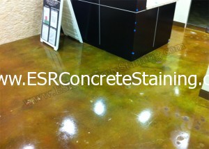 Acid Stained Patched Concrete